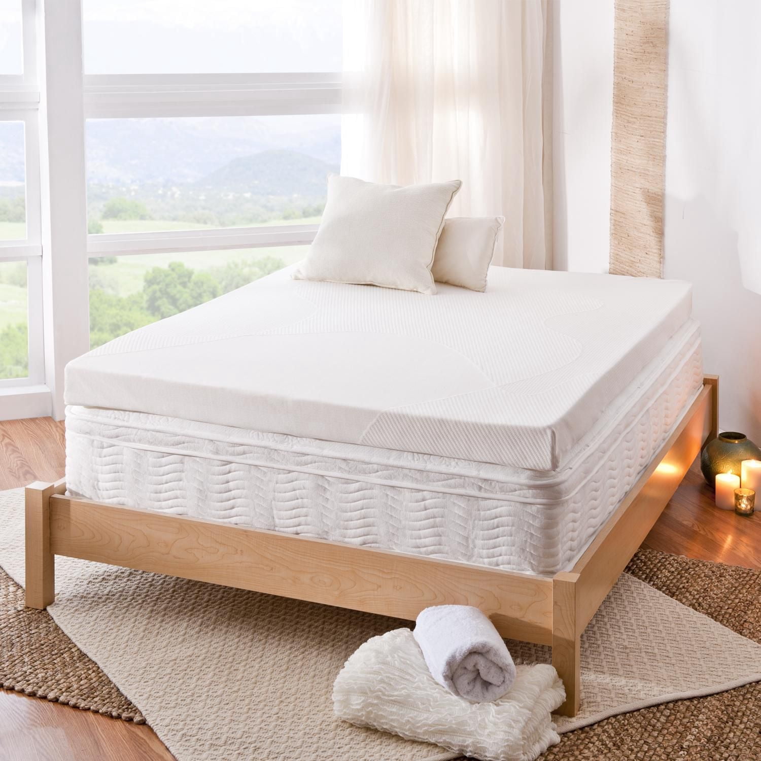 Zinus Spa Sensations 4 inch Theratouch Memory Foam Mattress Topper