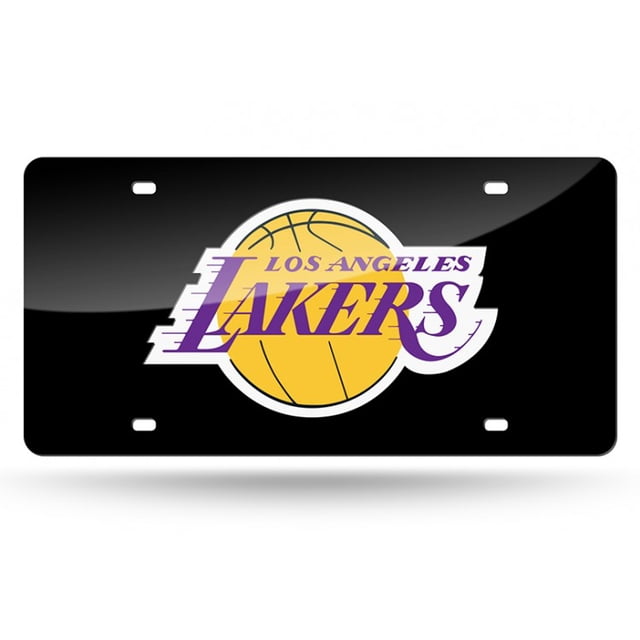 Lakers de Los Angeles Plaque d'Immatriculation Noire au Laser
