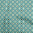 thumbnail image 1 of oneOone Polyester Spandex Turquoise Blue Fabric Asian Traditional Block Sewing Material Print Fabric By The Yard 56 Inch Wide, 1 of 4