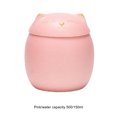 thumbnail image 4 of Transemion Portable Moisture-proof Ceramic Tea Jar Large Capacity And Cute Sturdy And Durable Ceramics Cat Form Ceramic Tea Jars green 500ml 1Set, 4 of 6