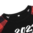 thumbnail image 4 of Kmbangi Christmas Family Pajamas Set, Plaid Letter Print Tops+Pants/Romper, 4 of 8