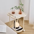 thumbnail image 4 of Yeciiwht Movable Night Stand Practical Double Layer Storage Nightstand Portable Bedside Table with Wheels Open Storage Side Table Small Storage Rack Sofa Mini Cabinet, Bedroom, Living Room, 4 of 7