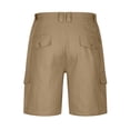 thumbnail image 4 of TIMIFIS Lightweight Cargo Shorts for Mens Elastic Waist with Button and Zipper Multi Pockets Solid Color Hiking Work Travel Golf Camping Casual Summer Comfy Shorts, 4 of 8