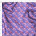 thumbnail image 4 of Soimoi Purple Crepe Silk Fabric Leaf Floral Decor Fabric Printed Yard 42 Inch Wide, 4 of 6