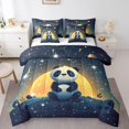 thumbnail image 1 of YST Panda Ensemble de Literie 7 Pcs, Ensemble de Couette Panda Mignon avec Draps, Format Simple, 1 of 5