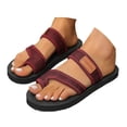 thumbnail image 1 of IUJSOY Womens Flip Flops Clip Toe Ring Flat Sandals Comfortble Yoga Mat Mesh Beach Slippers Slides, 1 of 9