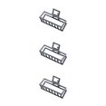 thumbnail image 2 of maskred Fashion Claw Clips Large Simple Style Handy Simple Style Sturdy Exquisite Accessories Barrettes for Women Black/Rectangle 3Set, 2 of 6
