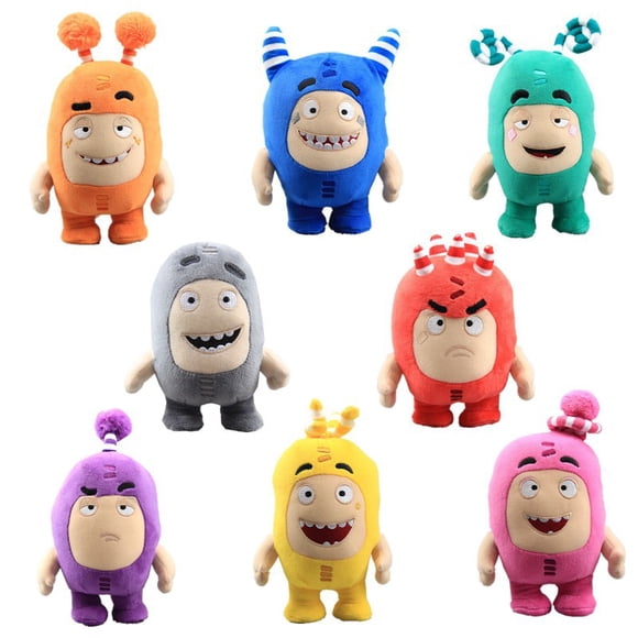 8pcs/lot Cartoon Oddbods Anime Plush Toy Treasure Of Soldiers Monster Soft Stuffed Toy Fuse Bubbles