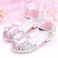 thumbnail image 2 of MIASHUI Chaussures de Fille Robe Chaussures de Princesse Mary Jane Talons Bas Paillettes Fête Mariage Chaussures, Argent, 5,5-6 Ans, 2 of 5