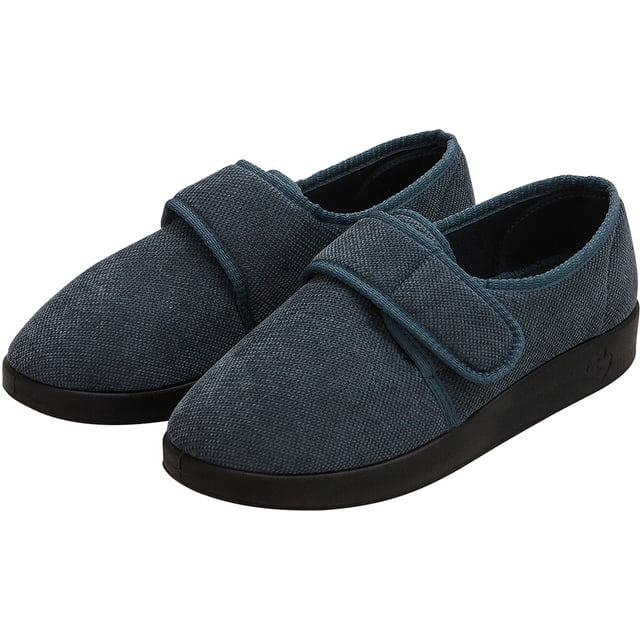 Silverts Pantoufles pour Hommes Douces et Confortables à Fermeture Facile, 14, Gris