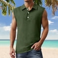 thumbnail image 1 of Men's Tank Tops Big and Tall Sleeveless Shirts for Gym Workout Running Beach Summer Button Up Tee Vest, 1 of 4