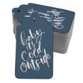 thumbnail image 1 of Inkdotpot 50 Pack Real Silver Foil Paper Tags Baby It's Cold Outside Baby Shower Favor Hang Tag, 1 of 6