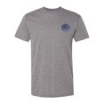 thumbnail image 1 of Circle Pocket Logo Triblend Track T-Shirt - Athletic Grey - Royal Logo - Small, 1 of 1