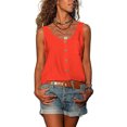 thumbnail image 1 of Innerwin Débardeur Col en V pour Femmes Débardeurs Vacances Sans Manches T-Shirts Sexy Rouge L, 1 of 2