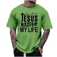 thumbnail image 3 of T-shirts pour Hommes Manfinity LEGND Slogan Graphique Décontracté T-Shirt à Manches Courtes pour Usage Quotidien, 3 of 3