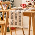 thumbnail image 2 of Christmas Boho Macrame Table Runner, Linen Woven Christmas Decorations Table Runners 72 Inches Long, Xmas Decor Indoor Outdoor Farmhouse Home Kitchen Dining Party Decor Christmas Runner, 2 of 5