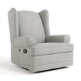 thumbnail image 1 of Storkcraft Serenity Wingback Upholstered Recline Glider with USB, Steel, 1 of 13