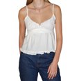 thumbnail image 2 of Kmbangi Veste d'Été Casual Camisole Solide/placée Sans Manches à Volants à Col en V, 2 of 9