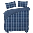 thumbnail image 1 of Malibu Home Collection Plaid Roi Ensemble de douillette 3 pièces Blue Denim, 1 of 2