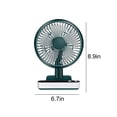 thumbnail image 3 of LSLJS USB Desk Fan, Cordless Rechargeable Mini Portable Fan, 180' Automatic Shaking Head Desktop Fan with 4 Speeds, LED Display, Strong Airflow Quiet Operation, Mini Fan, 3 of 9