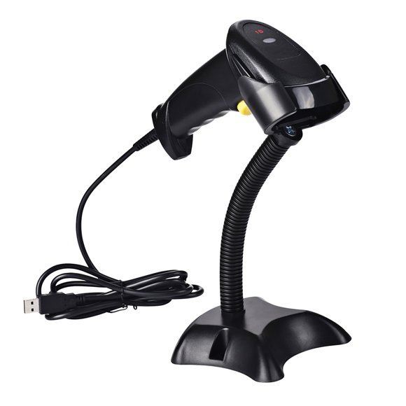 CREATITOY Lecteur de Codes-Barres au Laser - Portatif avec Support, Balayage Automatique Continu
