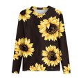thumbnail image 4 of EQWLJWE Chemises à Manches Longues pour Femmes Liquidation Mode Femme Décontractée Col Rond Blouse Imprimée T-Shirt Manches Longues Vêtements d'Automne pour Femmes, 4 of 4