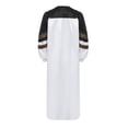 thumbnail image 4 of Moggemol Boys Graduation Gown Praise Dance Dress Color Block Long Sleeve Church Choir Robe Black 8, 4 of 6