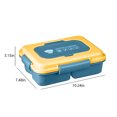 thumbnail image 3 of Bento Box, Lunch Box Kids, Bento Lunch Box for Kids/Toddler/Adults, 1600ML-5 Compartment Bento Box Adult Lunch Box, Built-in Utensil Set, Leak-Proof, Food-Safe Materials, 3 of 7