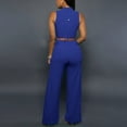thumbnail image 4 of Timegard Womens Rompers Sleeveless Button Straight Leg Jumpsuit Fall Fashion Casual Comfy Office Outfits, 4 of 7