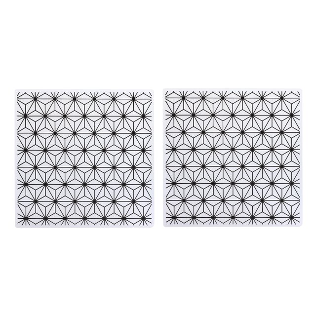 Pochoirs en Relief, 2 Pcs Dossiers en Relief Concaves en Plastique Design Révolutionnaire