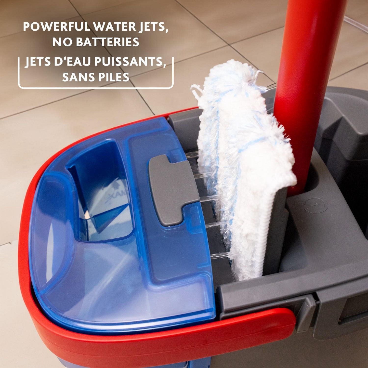 H2prO Système de vadrouille à plat pour nettoyage des planchers multisurfaces