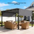 thumbnail image 2 of Outsunny 2 Pcs Auvent de Pergola 16 x 4 Pi, Protection UV pour Pergola, Gris Foncé, 2 of 10