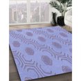 thumbnail image 3 of Ahgly Company Tapis de Zone Rond d'Intérieur Lavable à la Machine, Transitionnel, Bleu Ardoise Moyen, 8 Pieds Rond, 3 of 7