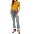 thumbnail image 1 of INSPIRE CHIC Chemise Douce pour Femme Vintage à Col Poupée Doux Boutonnée S Gingembre, 1 of 8