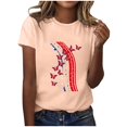thumbnail image 1 of LUOGENLI T-shirts pour Femme pour Femmes T-Shirt pour Femme Col Rond Haut Imprimé T-Shirt pour Femme Manches Courtes T-shirts pour Femmes T-shirts Graphiques Pêche Saint-Valentin m, 1 of 4
