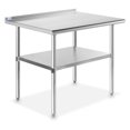 thumbnail image 1 of GRIDMANN Stainless Steel Kitchen Prep Table 36 x 24 Inches with Backsplash & Under Shelf, NSF Commercial Work Table for Restaurant and Home, 1 of 4