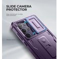 thumbnail image 2 of Dexnor for Samsung Galaxy S24 Ultra Case with Built-in Slide Camera Cover & Screen Protector & Kickstand, Shockproof Rugged Case Full-Body Bumper Protective Cover for Galaxy S24 Ultra 2024, Purple, 2 of 7