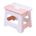 thumbnail image 2 of Folding Stool Plastic Space Saving Small Seat | Compact Lightweight Portable Step Stool for Home Office Outdoor | Multicolor | 22x18x19.5cm | Easy Fold & Storage, 2 of 6