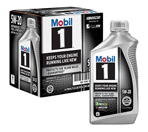 Mobil 1 44975 5W-20 Synthetic Motor Oil - 1 Quart Bottle (Pack of 6)