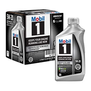 Mobil 1 44975 5W-20 Synthetic Motor Oil - 1 Quart Bottle (Pack of 6)