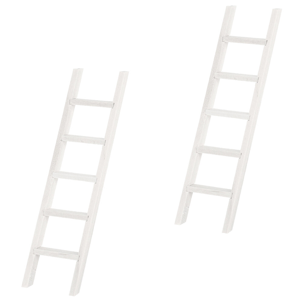 WEUVEB 2Pcs Decorative Ladder Miniature Ladder for Children and Miniature Display