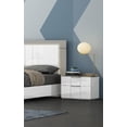 thumbnail image 1 of K-LIVING HARVEY NIGHT STAND 2 TONE IN GLOSS WHITE & FLANNEL GREY WITH WIRELESS CHARGER, 1 of 1