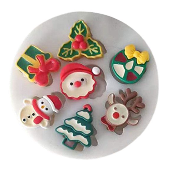 LCXmlly Easy Release Silicone Mold Christmas Silicone Santa Snowman Easy Release Microwave Fridge Safe Candy Craft Moulds (Non Toxic)