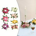 thumbnail image 4 of European Artificial Rose Candlestick Wreath For Table Wedding Decoration 20cm Artificial Rose Wreath Christmas Decor Window Prop, 4 of 10