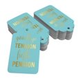 thumbnail image 2 of Inkdotpot Pack Of 50 Good Bye Tension Hello Pension Retirement Favor Paper Tags Craft Real Gold Foil Hang Tags, 2 of 6