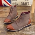 thumbnail image 2 of Bottes Mi-Mollet Décontractées à Lacets pour Hommes à Bout Pointu, 2 of 9