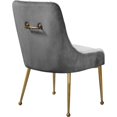 thumbnail image 2 of Pemberly Row Contemporary Velvet Dining Chair in Gray (Set of 2), 2 of 6