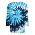 thumbnail image 4 of RXIRUCGD T-shirt Mode Imprimé Col Rond Manches 3/4 pour Femme, Bleu Ciel, Taille : m, 4 of 5