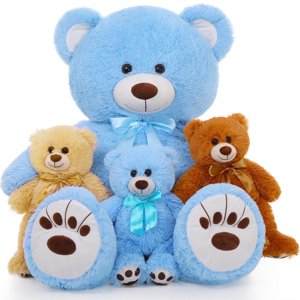 Tezituor Giant Nounours en peluche Animaux en peluche 35,4'' 3 Jouet en peluche pour ours bébés