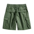 thumbnail image 4 of Mens Sports Leisure Elastic Waist Multi-Pockets Relaxed Summer Shorts Pants, 4 of 8